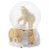 Elanze Designs Playing Polar Bear Family 100MM Sturdy Wind Up Musical Glitter Water Snow Globe Tabletop Dresser Nightstand Figurine Decoration Plays Tune Wonderful World view 1
