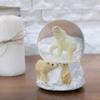 Elanze Designs Playing Polar Bear Family 100MM Sturdy Wind Up Musical Glitter Water Snow Globe Tabletop Dresser Nightstand Figurine Decoration Plays Tune Wonderful World view 2