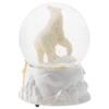 Elanze Designs Playing Polar Bear Family 100MM Sturdy Wind Up Musical Glitter Water Snow Globe Tabletop Dresser Nightstand Figurine Decoration Plays Tune Wonderful World view 3