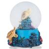 Elanze Designs Coral Reef Sea Turtles 100MM Sturdy Wind Up Musical Glitter Water Snow Globe Tabletop Dresser Nightstand Figurine Decoration Plays Tune Wonderful World view 2