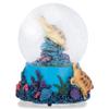 Elanze Designs Coral Reef Sea Turtles 100MM Sturdy Wind Up Musical Glitter Water Snow Globe Tabletop Dresser Nightstand Figurine Decoration Plays Tune Wonderful World view 4