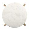 Santa Barbara Design Studio Table Sugar Round Marble Tray with Mango Wood Stand, 11-Inches, Natural view 2
