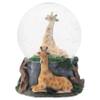Elanze Designs Giraffe Friend Couple 100MM Sturdy Wind Up Musical Glitter Water Snow Globe Magical Tabletop Dresser Nightstand Figurine Decoration Plays Tune Born Free view 1