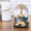 Elanze Designs Giraffe Friend Couple 100MM Sturdy Wind Up Musical Glitter Water Snow Globe Magical Tabletop Dresser Nightstand Figurine Decoration Plays Tune Born Free view 2