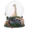 Elanze Designs Giraffe Friend Couple 100MM Sturdy Wind Up Musical Glitter Water Snow Globe Magical Tabletop Dresser Nightstand Figurine Decoration Plays Tune Born Free view 3