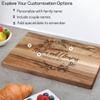 Wedding Cutting Board - Custom Engraving with Family and Couple Names  Personalized Wood Cutting Board  Keepsake Gift for Wedding, Anniversary, Christmas, Housewarming view 3