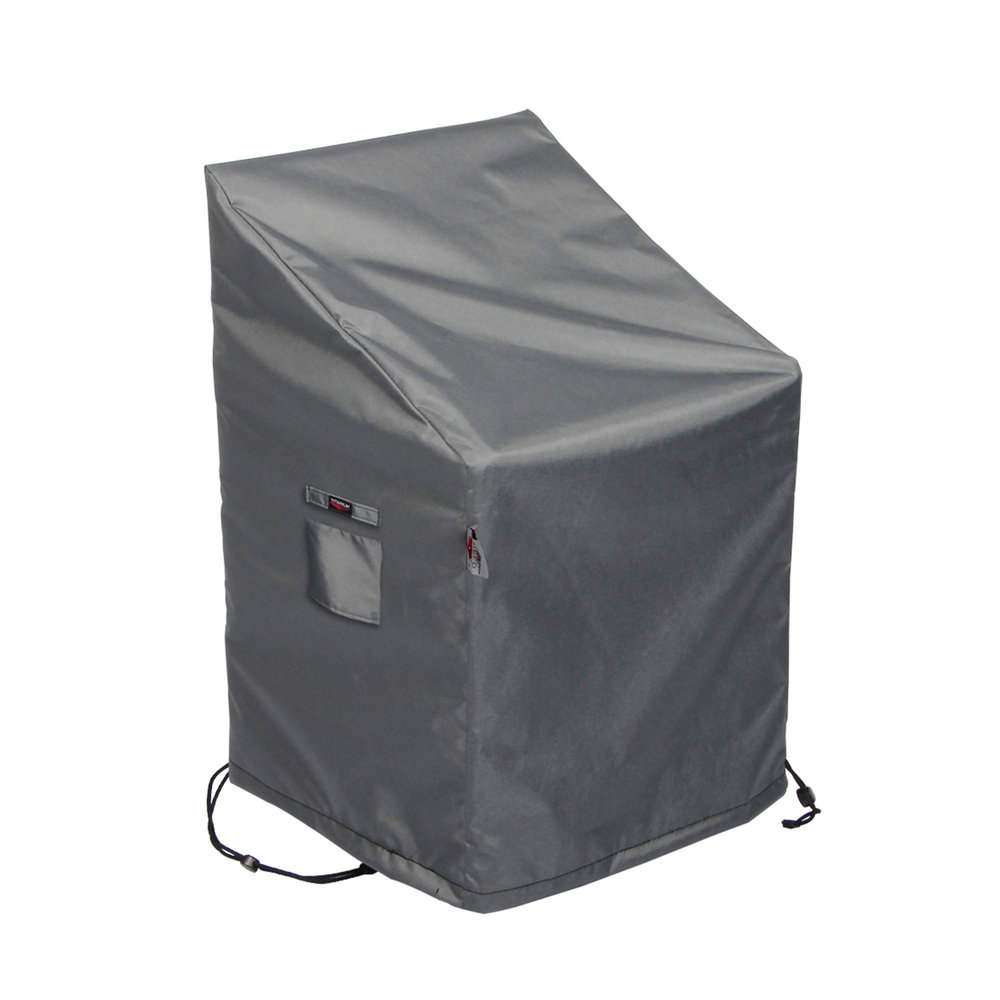 Shield Outdoor Titanium Polyester Bar Stool/Stacked Dining Cover in Dark Gray