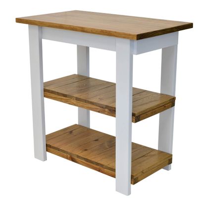Golden Oak and White Kitchen Island (30)