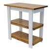 Golden Oak and White Kitchen Island (30) view 1