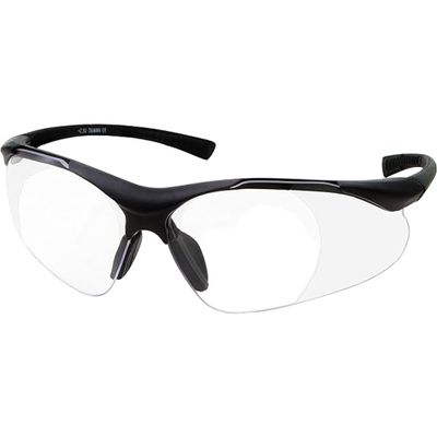 grinderPUNCH Full Lens Magnification Safety Glasses Readers ANSI Z87 Impact Resistant Diopter Magnifying Reading Glasses (+2.00 Diopter)