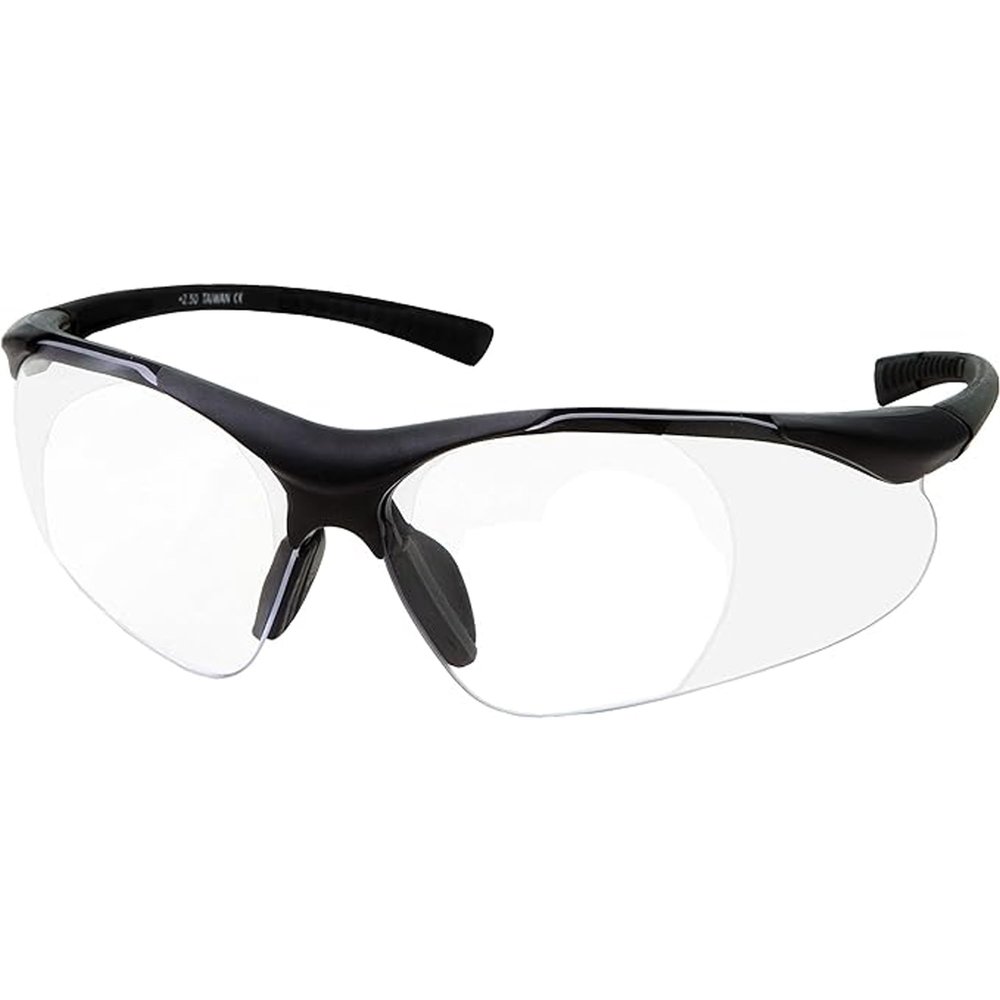 grinderPUNCH Full Lens Magnification Safety Glasses Readers ANSI Z87 Impact Resistant Diopter Magnifying Reading Glasses (+2.00 Diopter)