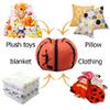 ArcticWhale 38 Inch Beanbag Cover Storage Bean Bag Chair Stuffed Animal Extra Large Blanket Plush Organizer for Kids Stuffed Seat Storage Sack Soft Smooth Polyester,KidS Room OriginalityBasketball view 2