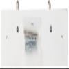 keypak 2-Hook Door Wall Mounted Coat Rack, 22.5cm - White Wooden Board, Satin Nickel Coat Hooks - Fixings Included view 3