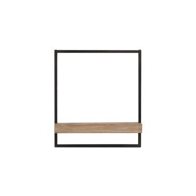 A&B Home Iron and Wood Wall Shelf - Black