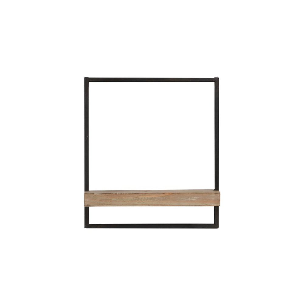 A&B Home Iron and Wood Wall Shelf - Black