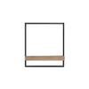 A&B Home Iron and Wood Wall Shelf - Black view 1