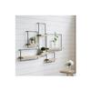 A&B Home Iron and Wood Wall Shelf - Black view 2