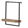 A&B Home Iron and Wood Wall Shelf - Black view 3