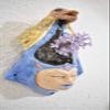 Wall Art Vessel Planter Relief Bird & Face view 1