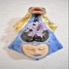 Wall Art Vessel Planter Relief Bird & Face view 2