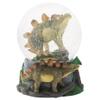 Elanze Designs Stegosaurus Dinosaur Friends Tabletop Figurine Fossil Bone Paleontologist 100MM Sturdy Glitter Water Musical Dinosaur Snow Globe Plays Tune Born Free view 1