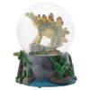 Elanze Designs Stegosaurus Dinosaur Friends Tabletop Figurine Fossil Bone Paleontologist 100MM Sturdy Glitter Water Musical Dinosaur Snow Globe Plays Tune Born Free view 3