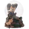 Elanze Designs Red Bellied Eagle Owls 100MM Sturdy Wind Up Musical Glitter Water Snow Globe Tabletop Dresser Nightstand Figurine Decoration Plays Tune Wonderful World view 1