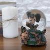 Elanze Designs Red Bellied Eagle Owls 100MM Sturdy Wind Up Musical Glitter Water Snow Globe Tabletop Dresser Nightstand Figurine Decoration Plays Tune Wonderful World view 2