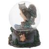 Elanze Designs Red Bellied Eagle Owls 100MM Sturdy Wind Up Musical Glitter Water Snow Globe Tabletop Dresser Nightstand Figurine Decoration Plays Tune Wonderful World view 3