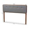 Baxton Studio Headboards, Full, Dark Gray/Walnut view 3