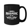 BeeTeeStore Paramedic Coffee Mug - Super By Day Super Tired By Night Funny EMS Cup - 15oz Black Ceramic Tea Mug for First Responders and Healthcare Professionals, National EMS Week Gift view 2