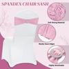 MDS Pack of 150 Spandex Chair Sashes Bows Universal fits Elastic Stretch Chair Bands Ties with Buckle Slider Bow for Wedding Decoration Spandex Slider Sashes Bow - Blush Pink view 3