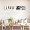 Frametory - 8x20 Aluminum Collage Picture Frame - Display 4x6 Pictures with 4 Openings Mat - Real Glass Front - Horizontal/Vertical Wall Mount - Gold 1 Pack view 2