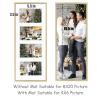 Frametory - 8x20 Aluminum Collage Picture Frame - Display 4x6 Pictures with 4 Openings Mat - Real Glass Front - Horizontal/Vertical Wall Mount - Gold 1 Pack view 4
