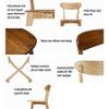RXBFD Modern Wooden Dining Chair, Simple Casual/Computer Chair, Sturdy Oak Frame - Ergonomic Design, for Restaurant/Office/Counter/Family view 4