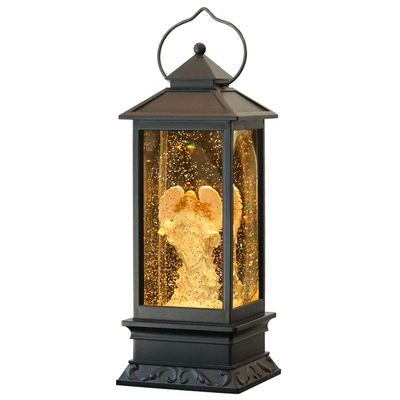 Wondise Lighted Angel Christmas Snow Globes Musical Lantern with Timer