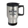 BeeTeeStore Nail Tech Travel Coffee Mug - Funny Super Tired By Night Design - 14oz Stainless Steel Insulated Tumbler with Lid and Handle for Manicurists & Pedicurists view 2