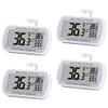 4 Pack Digital Refrigerator Thermometer Fridge Freezer Room Thermometer Waterproof Large LCD Display Max/Min Record Function, White view 1