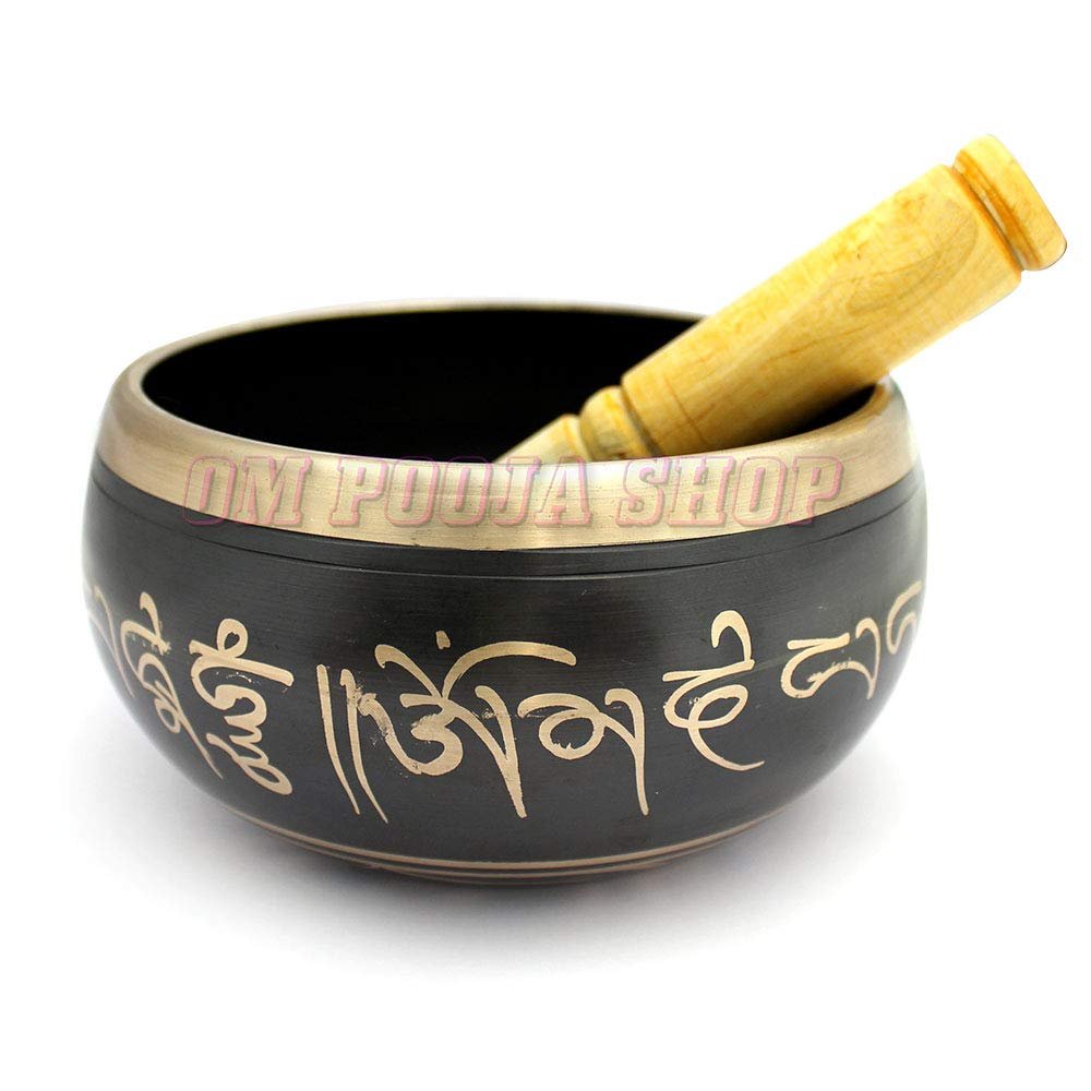 Om Pooja Shop Tibetan Singing Bowl - 6 inches