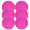 Pyrex 7201-PC 4-Cup Pink Food Storage Replacement Lids (6-Pack) - Made in USA view 1
