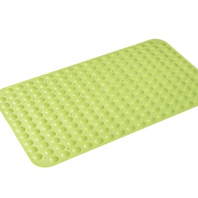 XXIOJUN-shower mat Suction Cup Non-Slip Foldable Soft Foot Pad Plastic Bathtub, 5 Colors, 4 Sizes (Color : Green, Size : 88x58cm)