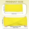 MDS Pack of 100 Spandex Chair Sashes Bows Elastic Stretch Dining Chair Bands Ties Without Slider Buckle Universal fits for Wedding Baby Shower Birthday Party Banquet Event Decoration - Yellow view 2