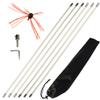 Chimney Cleaning Brush Fireplace Flue Sweep Whip Cleaner Tools 20 Feet Rotary System Flexible Rods Kit Drill Powered view 1