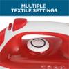 COMMERCIAL CARE Steam Iron, 1200 Watt Portable Iron, Self-Cleaning Steamer for Clothes with Nonstick Soleplate, Red view 4