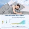 LUXEAR Cooling Blanket Throw, Arc-Chill Q-Max >0.5 for Hot Sleepers, Absorbs Heat to Keep Body Cool for Night Sweats, Lightweight Summer Cool Blankets for Sleeping, Gifts for Women & Men,Grey view 3