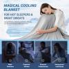 LUXEAR Cooling Blanket Throw, Arc-Chill Q-Max >0.5 for Hot Sleepers, Absorbs Heat to Keep Body Cool for Night Sweats, Lightweight Summer Cool Blankets for Sleeping, Gifts for Women & Men,Grey view 4