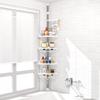 ADOVEL 4 Layer Corner Shower Caddy, Adjustable Shower Shelf, Constant Tension Stainless Steel Pole Organizer, Rustproof 3.3 to 9.8ft view 1