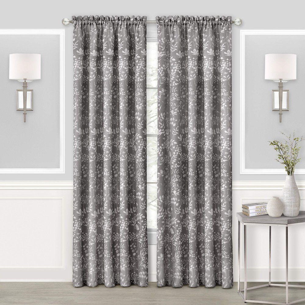 ACHIM Charlotte Rod Pocket Panel - 52x84 - Grey