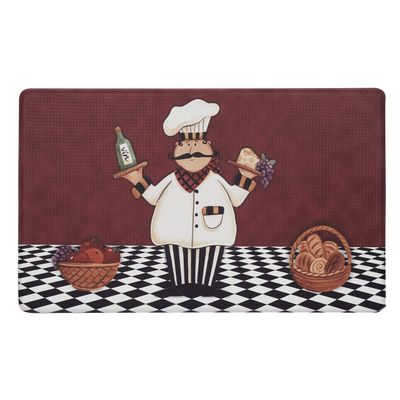 Anti-Fatigue Floor Comfort Mat - 18 x 30 Inch (Cucina) - Waterproof Non-Slip Rug - Easy to Clean Cushioned Mat for Kitchen, Bathroom, Standing Desk & Office - Achim Home Decor