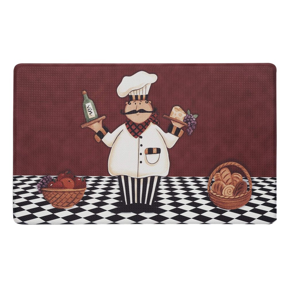 Anti-Fatigue Floor Comfort Mat - 18 x 30 Inch (Cucina) - Waterproof Non-Slip Rug - Easy to Clean Cushioned Mat for Kitchen, Bathroom, Standing Desk & Office - Achim Home Decor